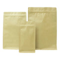 Custom Logo Recyclable Gravure Printed Flat Bottom Kraft Bags Clear Zipper Top Smell-Proof Packaging for Food Nuts Jelly Pet