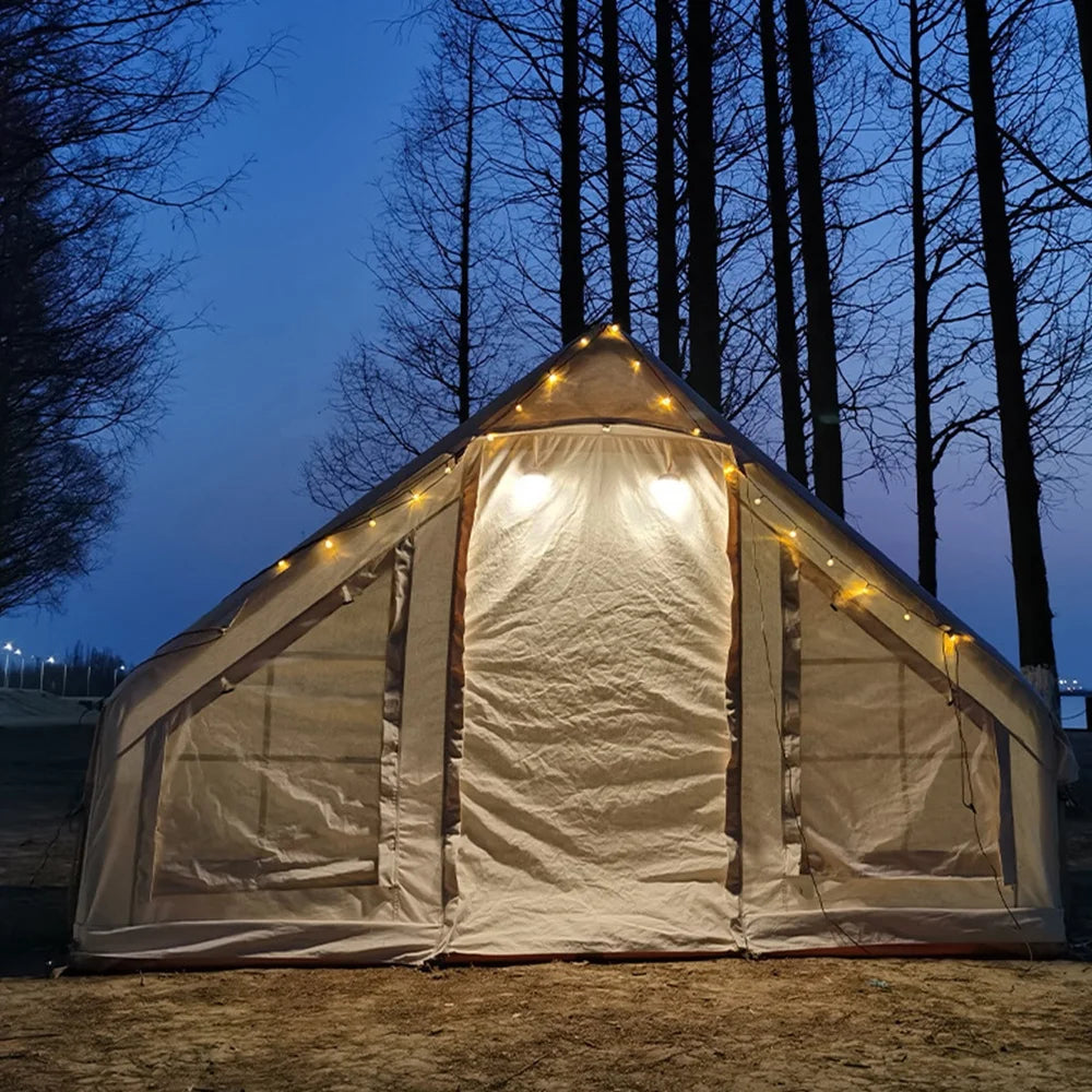 Customized 4 Season Luxury Glamping Inflatable Tent Outdoor Carpa Inflable Camping Air Family Tent