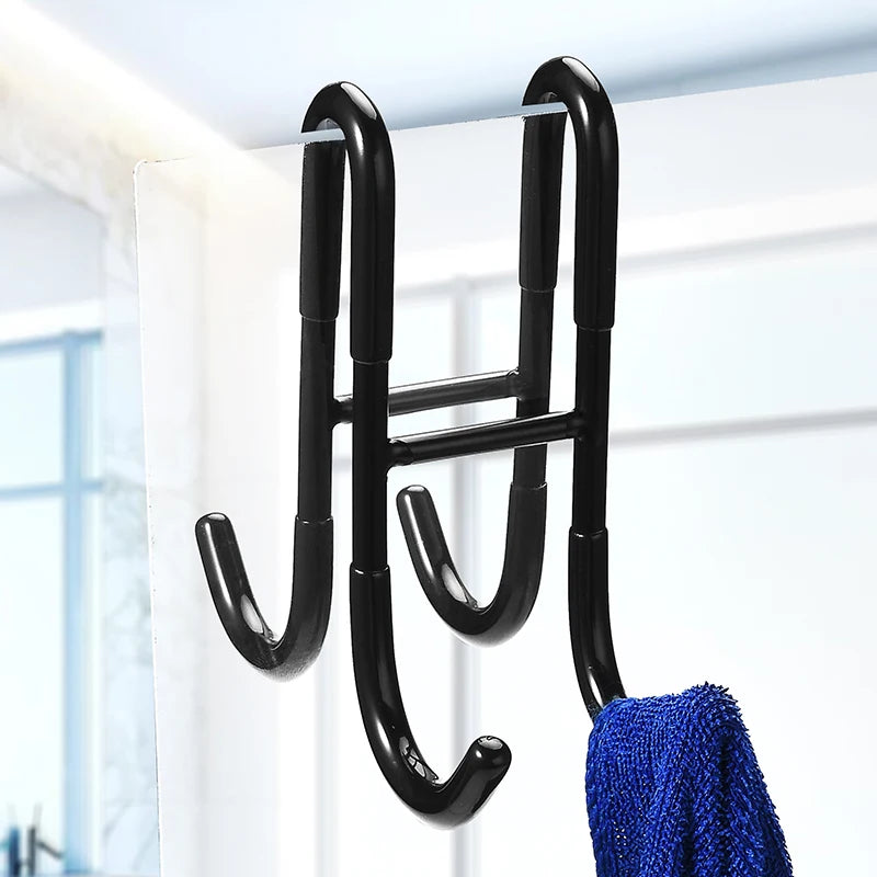Shower Glass Door Hook Stainless Steel Towel Rack Home Hotel Supply Double S Hanger Bathroom Bathing Suit Robe Loofah Shaver