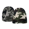 Winter Unisex Letter Camouflage Cow Print Breathable Waterproof Acrylic Knit Cuffed Beanie Hat