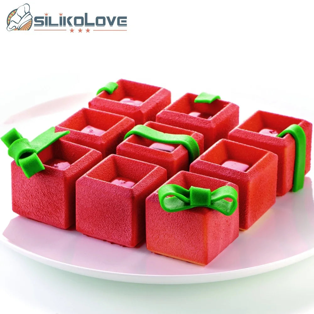 SILIKOLOVE square Geometric Mousse Cake Mold Silicone Pastry Mold for Baking Art French Desserts Pastry Baking Mould