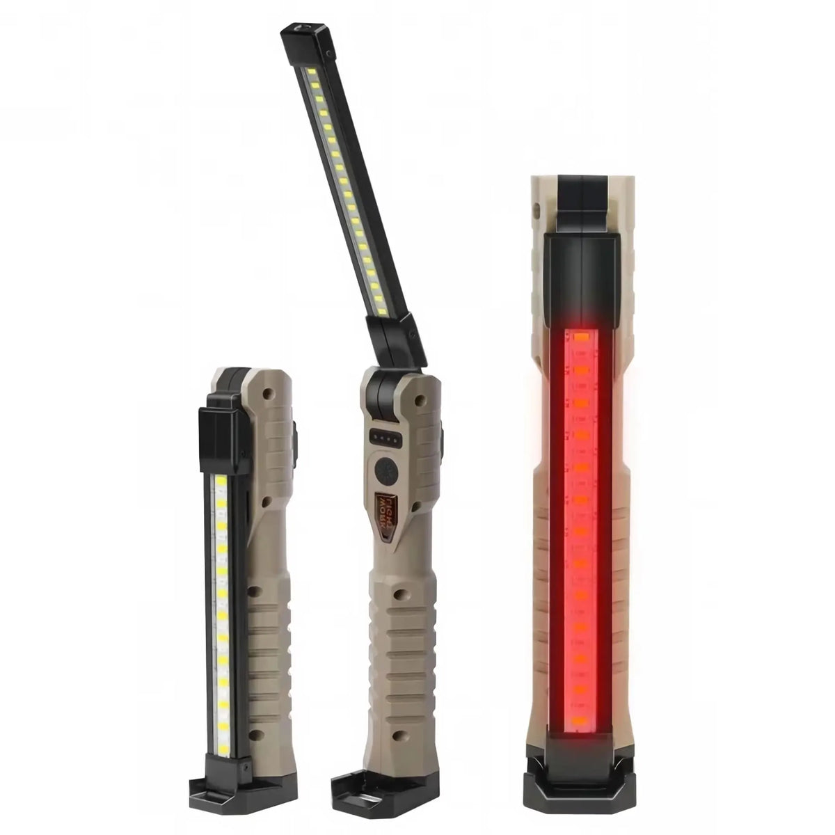XPE LED Work Light COB Handheld Torch Rechargeable Battery ABS White 6000K Daylight 360 Beam Workshop Use SOS MegaBDM