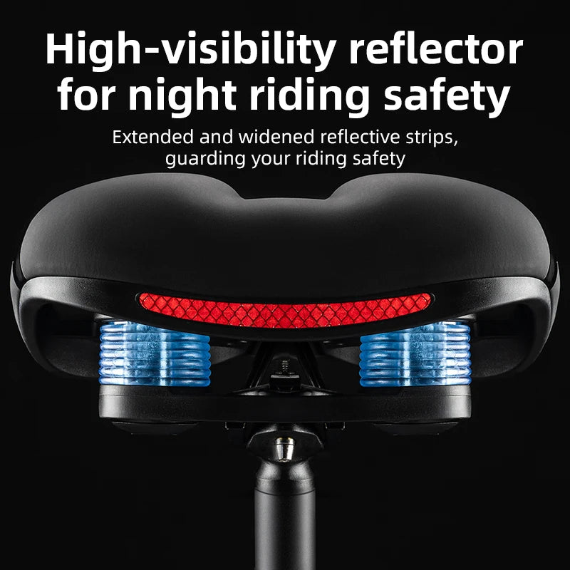 ROCKBROS Bicycle Seat Cushion Mountain Road Bike Saddle Shockproof Pu Leather Soft Bicycle Saddle Seat Comfort for Bike