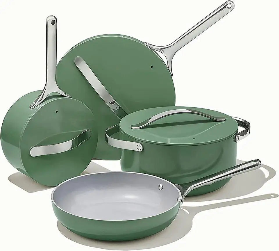 Carawayhome Manufacturer Wholesale Hot Sale 8pcs Nonstick Cookware Set Pots Pans Lids Kitchen Storage Oven Safe
