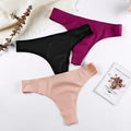 High Quality AliExpress Thong Women Ladies Sex Appeal Ice Silk Low-waist Women's Underwear One Piece Seamless Women's Thong