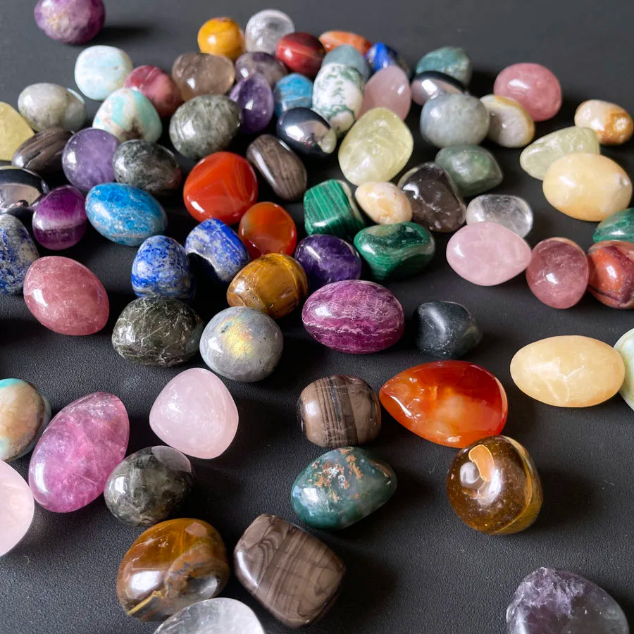 Bulk Wholesale Chakra Crystal Mixed Tumbled Stone Healing Stones Reiki Crystal Tumble Stone