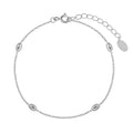 Fashion Hand Accessories S925 Sterling Silver Oval Bead Charm Bracelet for Women Summer Ankle Bracelet Love Pendant Jewelry