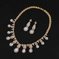 Set-001 xuping Jewelry Royal Court Style Luxury Full Diamond Elegant Temperament Bridal Wedding Jewelry Set