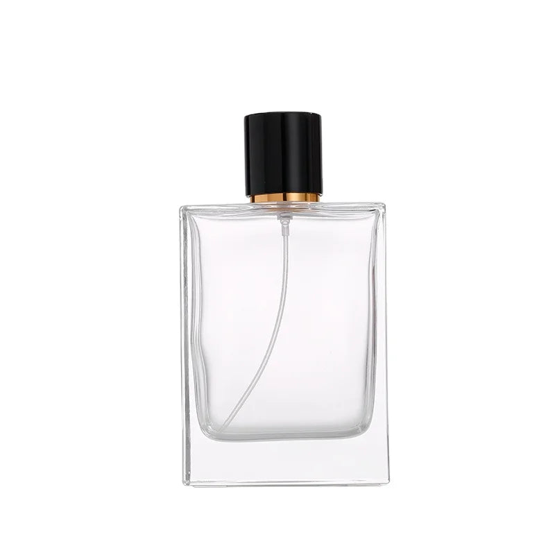 Wholesale 100ml Flat Square Perfume Spray Glass Bottle Perfume Reed Diffuser Bottle
