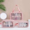 Portable Transparent PVC Cosmetic Make up Bag for Ladies Zipper Custom Travel Cosmetic Bag Waterproof Toiletry Bags for Women