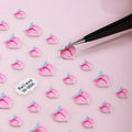 5D Embossed Ultra-Thin Self-Adhesive Nail Art Sticker Decals New Summer Honey Peach Fruit Design Heart-shaped PET Cute for Women