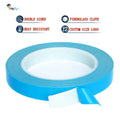 2- Recyclable Heat Resistant Blue Liner Fiberglass Cloth Base Double Sided LED Light Thermal Conductive Self Adhesive Tape