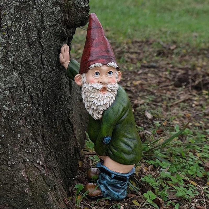 Handmade White Bearded Gnome Resin Sculpture MAB55 Naughty Garden Dwarf Custom Bulk Craft Decoration Collectible Ornament