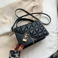 Women's 2023 New Single Shoulder Crossbody Bag Simple Chain Small Bag Fashion Casual Lingge Small Square Bag