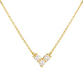 Fashion Pendant Necklaces 925 Sterling Silver Heart Zircon Diamond Necklace  Gold Plated Necklaces for Women