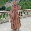 Muslim Women's Long Sleeves Prayer Abaya With Attached Scarf Long Skirt Long Slender Dress OEM Service Deira Dubai Abaya