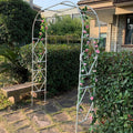 Outdoor Simple Design Plastic Coated Steel Metal Garden Arch Arbor for Climbing Plants Flowers  Garden Trellis