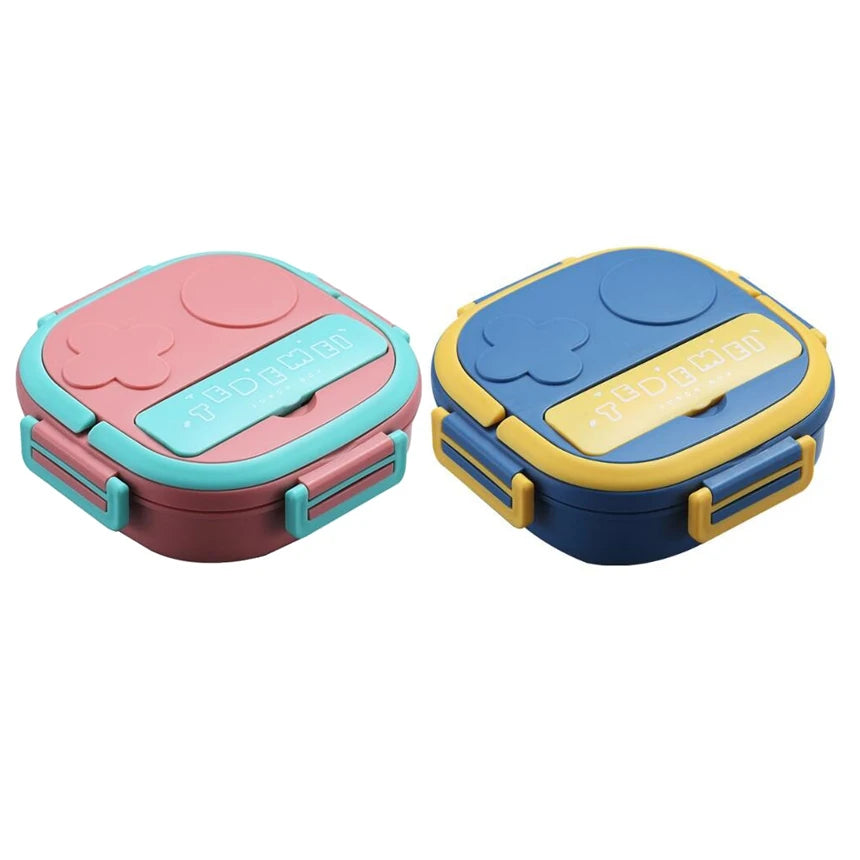 Insulated Portable  2/3 Compartment Stainless Steel Lunch Box  Food Storage Containers Bento Lunch Box Kids