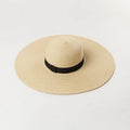 Wholesale Summer Beach Grass Straw Hat  With Bow Big Sun Protection Panama Straw Beach Hat