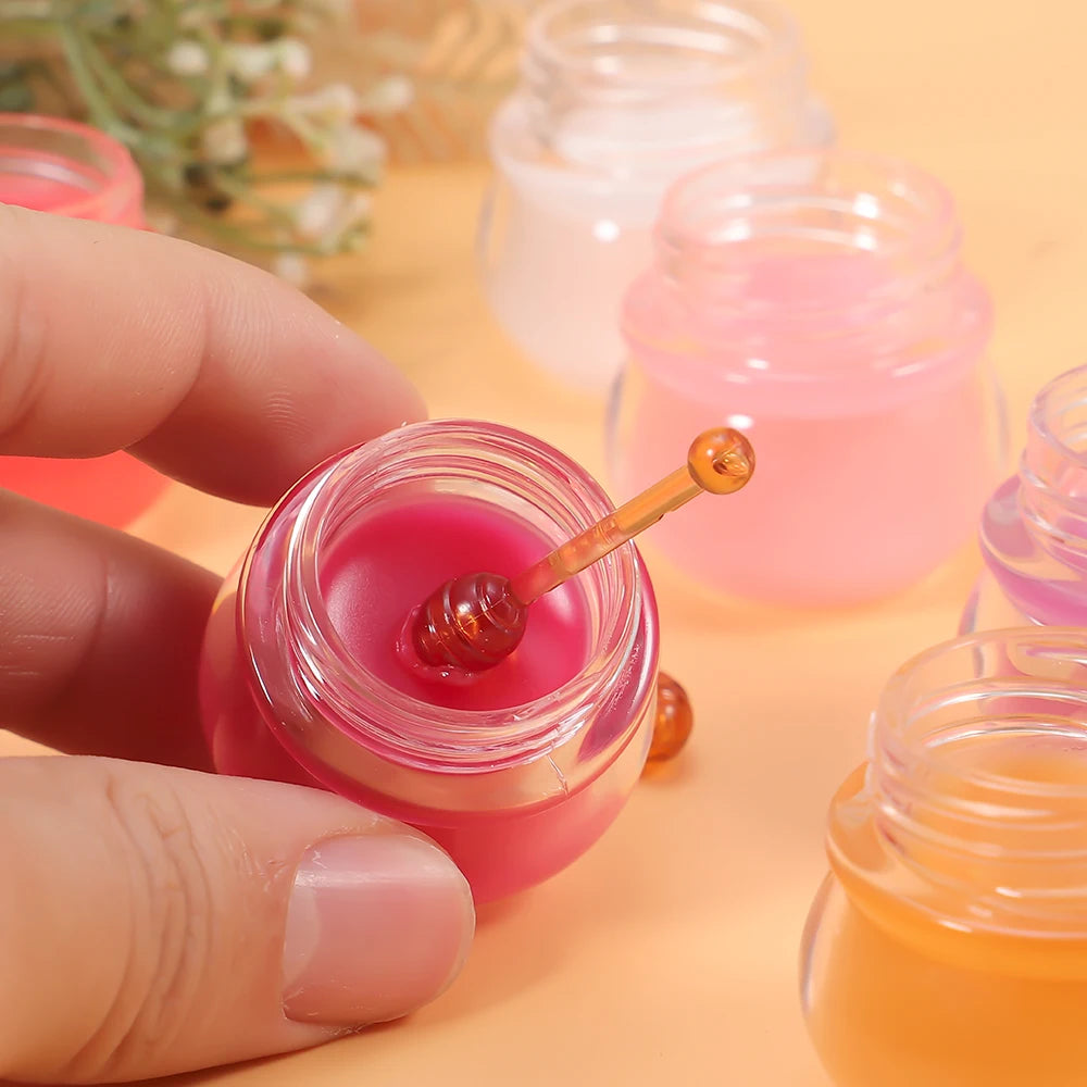 Wholesale Private Label Container Lip Mask Fruit Flavor Moisturizing Lip Sleeping Mask Lip Vegan Vegan Honey Lipbalm