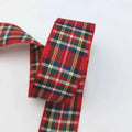Okay 38mm Wide Red Scottish Tartan Ribbon for Christmas Gift Wrapping