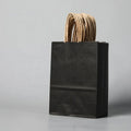 Custom Eco-Friendly Kraft Paper Bag for Food Delivery Flat Handle Restaurant Takeout Lamination Digital Printing Brown Handle