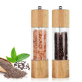 Premium Acrylic Salt and Pepper Grinder Set Wooden Shakers Manual Salt and Pepper Mills Wood Hand Ceramics Have Stock 100pcs
