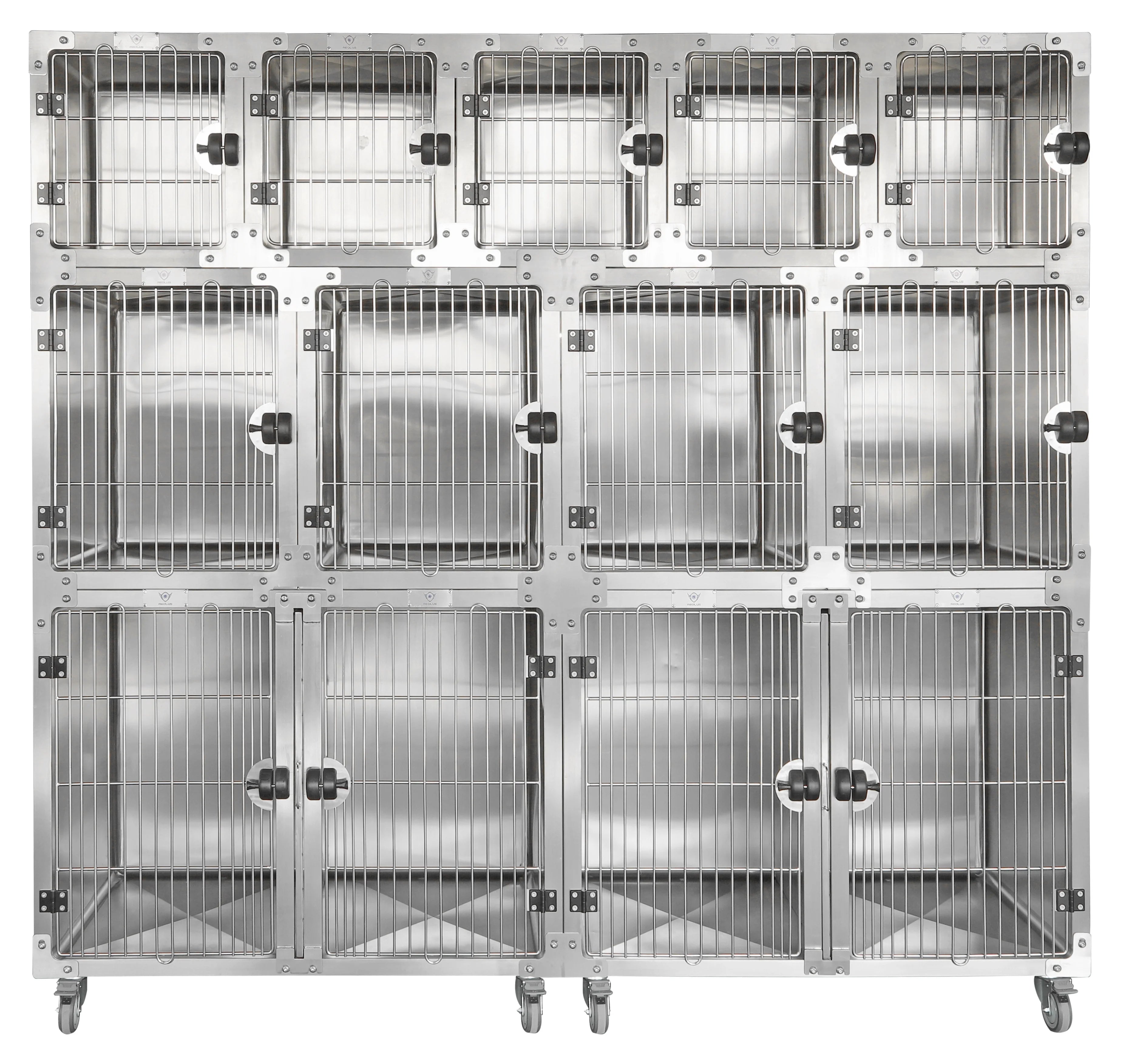 USMILEPET Wholesale Price Customized Size Boarding Cage for Pet Grooming Salon Stainless Steel Pet Hotel Cage