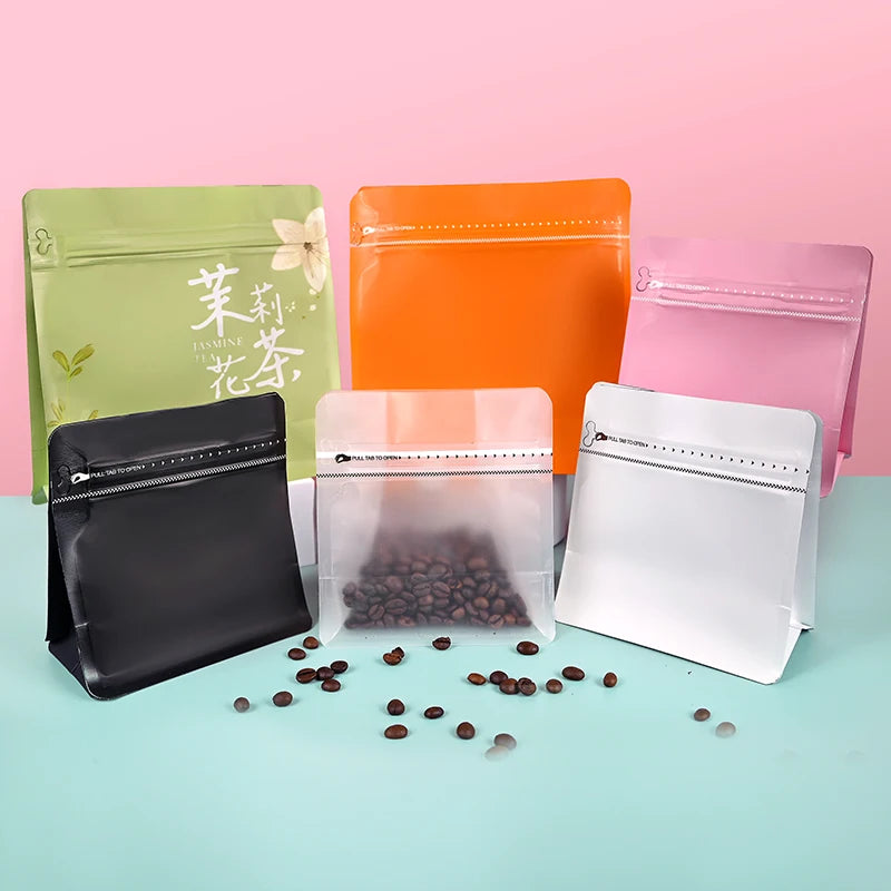 Fast Delivery 4oz 150g Gravure Printed Coffee Tea Bags Sachets Matte Black Square Bottom Bags for Milk & Pet Food