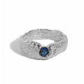 925 Sterling Silver Irregular Wide Rings for Women Elegant Wedding Party Jewelry Female Blue Zircon Ring Silver 925 Accessories
