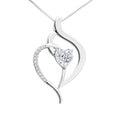 New Arrival Jewelry Necklace for Mother's Day Valentine's Day Gift Stainless Steel Heart Necklace with Crystal