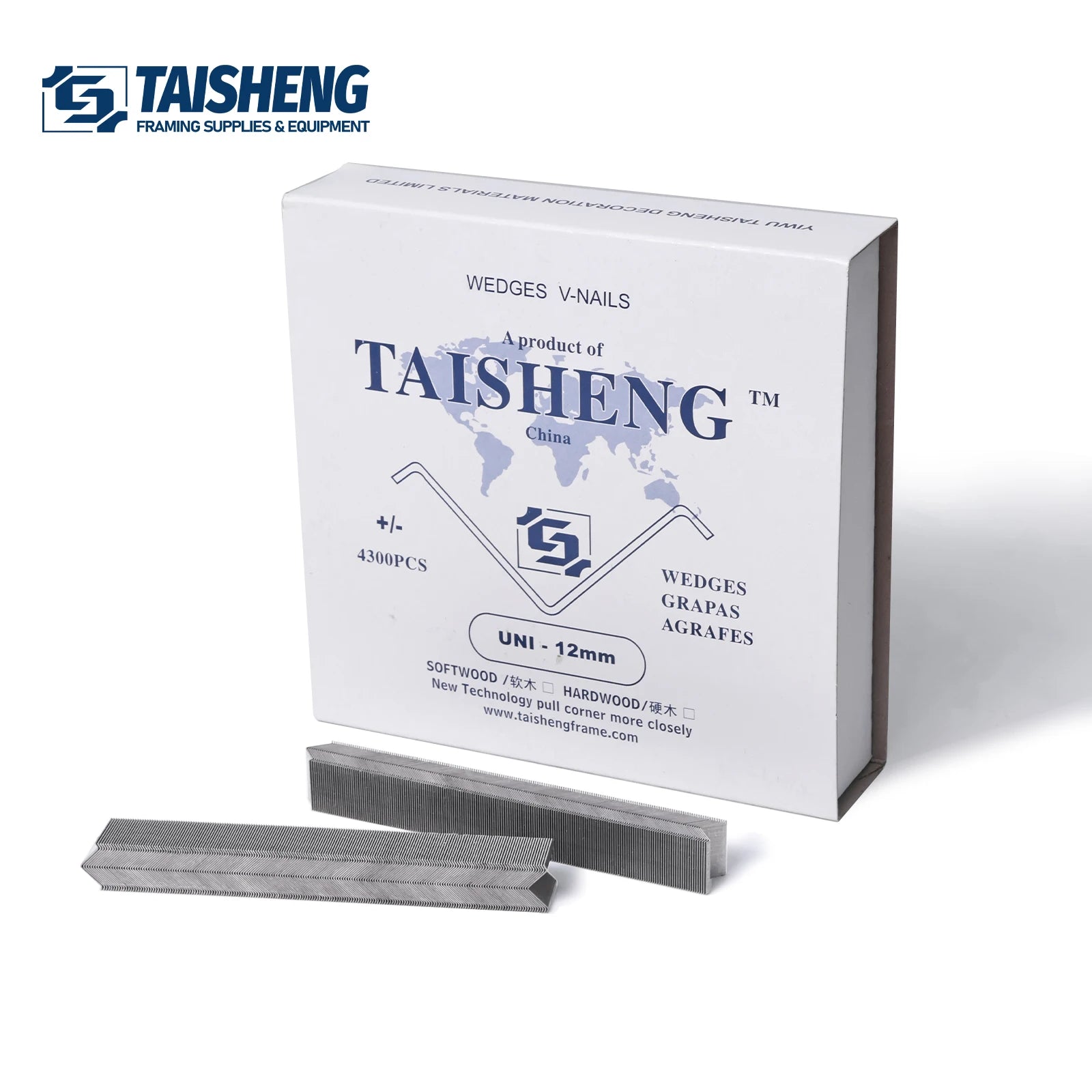 TAISHENGFRAME TS-D41 12mm UNI Photo Frame V-Nails 4200PCS Softwood Nails for Picture Frames