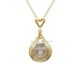 Necklace 18k Gold Lab Grown Dancing Diamond Pendant Gold Necklaces Pure Gold Jewelry for Women