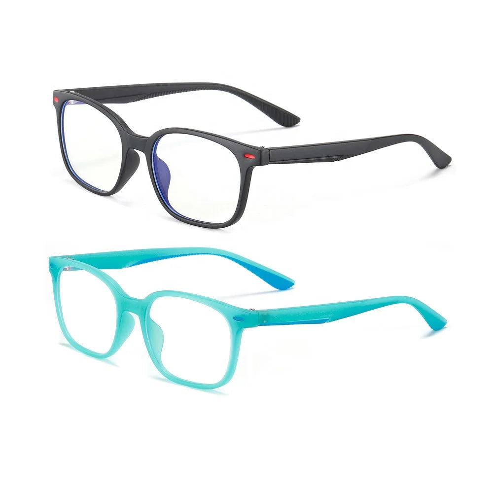 Durable and Bendable Dual Color Sport Optical Glasses Frame with Anti-Slip Side Arm Temples Unique Shape for Teens