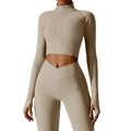 New Design Yoga Coat Autumn Quick Drying Long Sleeve Yoga Coat Thread Zipper Fitness Top Women's Running Sports Coat