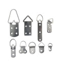 Iron D Ring Type Golden Finish Triangle Wall Hanging Picture Frame Hanger with Screw Frame Hooks