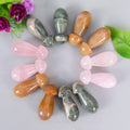 Wholesale Traditional Religious Rose Quartz Mushroom Wand Massage Eye Facial Tool Natural Crystal Stick Beauty Gemstone