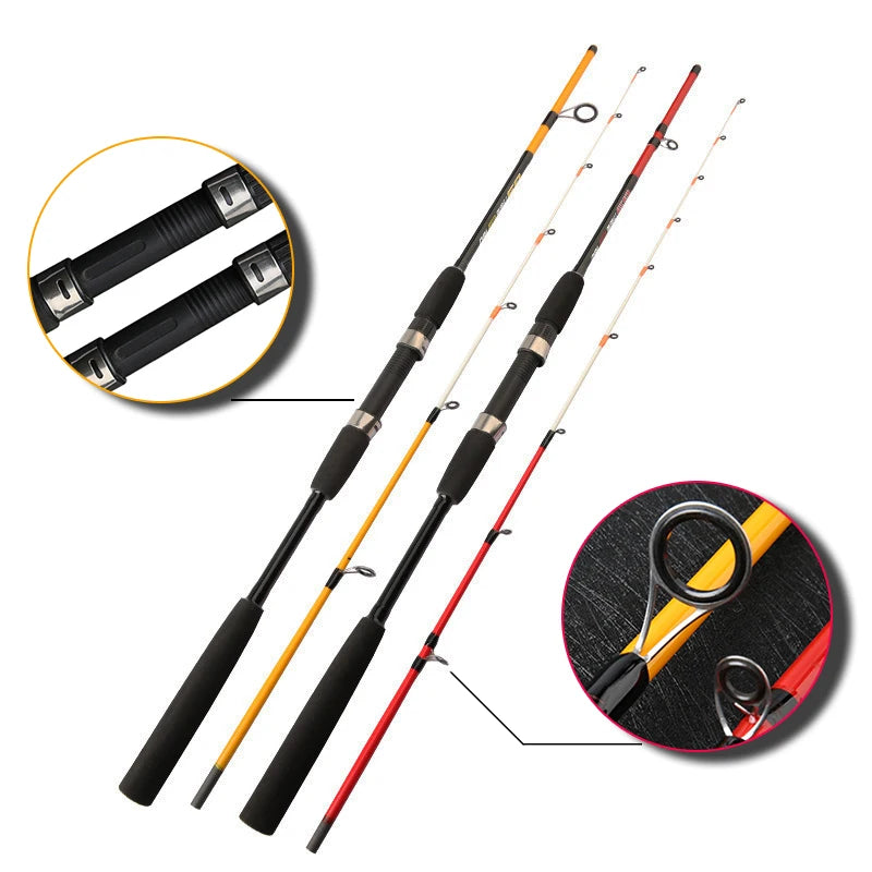 1.6m 1.8m 2.1m 2.4m High Carbon 6'/7'/8' Strong Saltwater Spinning Fishing Catfish Boat Fishing Rod