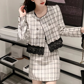 Women's Autumn Solid Short Tops & Ankle-Length Bottoms Two Piece Shorts Set Eco-Friendly Spandex/Polyester