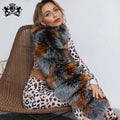 Janefur Fox Sleeve Popular Unique Design Removable Women Real Fox Fur Sleeves Wraps Around Neck Fur Outwear