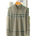 Long Sleeve Cotton New Lapel Loose Casual Men Polo Support Customization