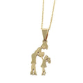 SC Trend Creative 18K Gold Plated Necklace Stainless Steel Necklace Mother's Day Gift Mom Daughter Pendant Necklace