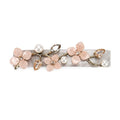 French Style Fashion Colorful Hair Clips Classy Flower Acetate Hair Barrettes Petal Shape Crystals Pearl Hair Clips