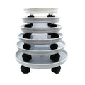 Plastic Flower Pot Holder Movable Flowerpot Tray with Universal Wheel Water Pan Thickening