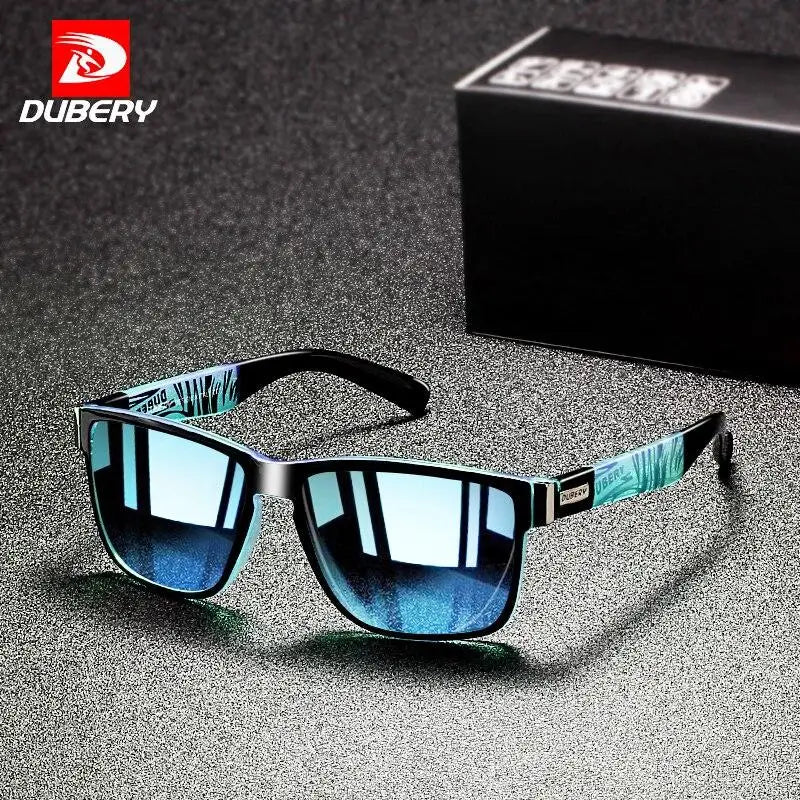 DUBERY D518 2026 Sunglasses Unisex Adult Customizable Logo High Definition Polarized UV400 Blue Frame PC Material