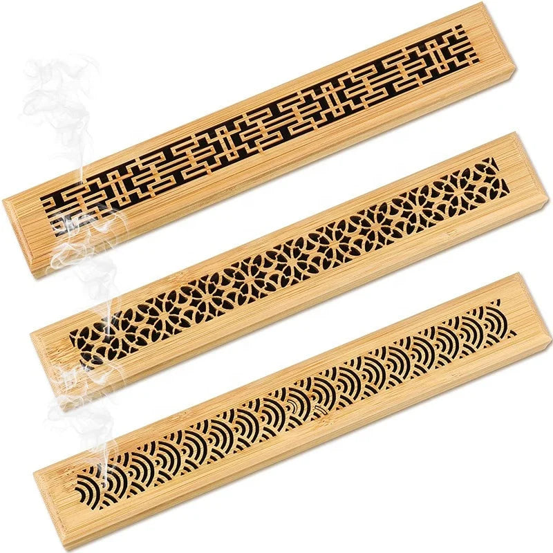 Bamboo and Wood Line Incense Box Line Incense Into the Indoor Tea Ceremony Incense Frame