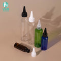 YAN Packaging 150ml 200ml Big Empty Clear Hair Oil Skin Care Serum PET Plastic Long Nose Needle Bottle Black White PP Twist Cap