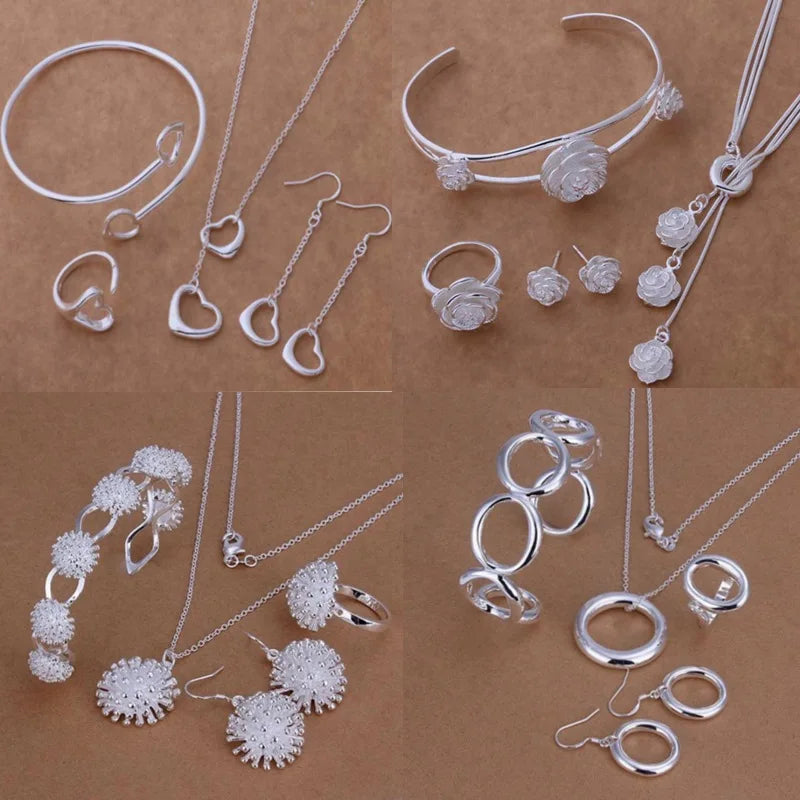 DAIHE New Fashion Bridal Gold Fish Bone Wing Horse Flower Pendant Necklace Earrings Jewelry Set for Women