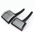 Factory Wholesale Custom Logo Black Wooden Long Pin Pet Needle Brush Cat Dog Grooming Slicker Brush