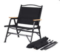 WOQI Modern Durable Aluminum Teak Oxford Fabric Foldable Portable Chair Indoor Outdoor Garden Use